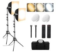 Softbox LED 85W con Control Remoto 2700-6400K con Trípode 150cm | 2X40X40CM estudio para fotografía, grabación de vídeo, retratos y creación de contenido.