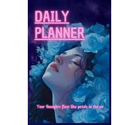 SOFTCOVER - Daily planner A4 (6" x 9") design for sky blue haired woman, nostalgic, romantic, suitable for work, business, study, travel, secrets notes and whatever you can imagine