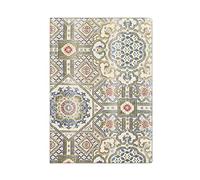 Paperblanks Cuaderno Ashta Midi Rayado — tapa flexible, 100 g/m², cinta marcador (Sared Tibetan)