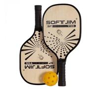 Softee Equipment Juego Palas Pickleball Madera con Pelota Y Funda