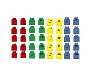 Softee Equipment Set 5 Petos Numerados Del 16 Al 20, Anorak Bebé Niños, Rojo (Red), Talla Única