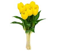 Softflame Flores Artificiales/Falsas/Artificiales - Tulipán Amarillo 8 Piezas para Bodas, hogar, Fiestas, restaurantes
