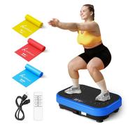 SoftGym - Máquina de ejercicio con placa de vibración para pérdida de peso, placa de vibración de potencia de 400 libras de capacidad para todo el cuerpo, plataforma de vibración para entrenamiento en