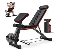 SOFTHOM Banco Musculación Plegable Ajustable, Multifunción 12 en 1 Banco de Pesas en Casa, Soporta 400KG, Entrena Cuerpo Completo, Banco Abdominales/Levantamiento Plano, Gimnasio en Casa