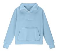 Softie Hoodie Niñas Niños con Cremallera Pullover de Algodón para Niña Sudadera con Capucha Perdida Cuello Redondo Chaqueta Atlética Informal Suéter Pullover Niña Ligera Deportiva Cuello Redondo