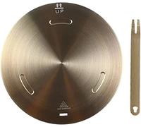 Softifund - Placa difusora de calor de 28 cm para estufa electrónica de gas, adaptador de inducción de cocción a fuego lento con mango extraíble para utensilios de cocina de café con leche, bandeja de