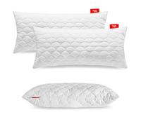 SOFTIMI Almohada Acolchada Premium - Antialergénica - Antiácaros - Sin olores - Se Puede Utilizar Inmediatamente - Dureza Ajustada (Juego de 2 Almohadas 40x70 cm)