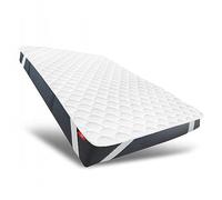 SOFTIMI Protector de colchón acolchado 220 x 200 x 3 cm, higiénico, antialérgico, lavable a 60 grados, con certificado Öko-Tex TEX - con goma elástica (220 x 200 cm)