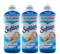 Softlan Ultra Suavizante WINDFRISCH 3 x 1 Litro 40WL - Aroma Intenso -