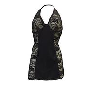 Softline colección de gran tamaño mini vestido de la ropa interior Andrea, guantes en el conjunto, color: negro, tamaño: XL