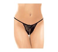 Softline Glamour de la mujer mini Tanga Con Encaje, color: negro, tamaño: S-L