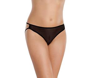 Softline Glamour - Slip para mujer con cordones decorativos, color: negro, tamaño: S-L