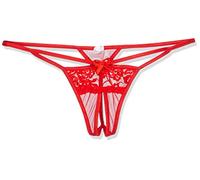 Softline tanga de encaje con arco, rojo, S-L, 1 pieza