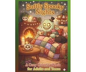 Softly Spooky Nights: A Cozy Coloring Book for Adults & Teens Featuring Cute Creepy Characters, Calm Gothic Spaces & Hygge Comfort