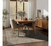 Softlyle Alfombra Grande 160 x 280 cm Alfombra Salón Suave Pelo Corto Lavable y Antideslizante para Dormitorio Oficina Comedor Traditional Vintage Green Beige Light Red Camel