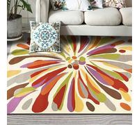 Softlyle Alfombra Salón 120 x 160 cm Alfombra Antideslizante Lavable Pelo Corto Suave,para Dormitorio Oficina Moderno Abstracto Verde Gris Rojo Púrpura Amarillo Marrón Naranja Beige