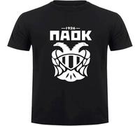 SOFTMOOD Paok T Shirt Men Short Sleeve Cotton Paok T-Shirts Man Tops Funny Tshirt Black L