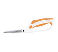 Fiskars Tijeras para tejidos Softgrip, Con micropunta, Longitud: 15 cm, Hoja de acero inoxidable/Mangos de plástico, Blanco/Gris, Easy Action, 1070029