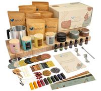Softowl Kit de fabricación de velas, fácil de hacer velas de color kit de cera de soja incluye cera, aromas ricos, tintes, mechas, frascos, latas y más (kit de fabricación de velas de cera de soja)