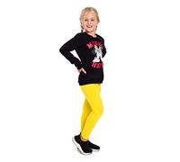 Softsail - Leggings de algodón sólido para niñas, elásticos, ultrasuaves, lisos Amarillo amarillo