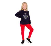 Softsail - Leggings de algodón sólido para niñas, elásticos, ultrasuaves, lisos Rojo rosso