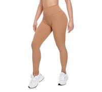 SOFTSAIL Leggings Deportivos para Mujer, de Cintura Alta, con Efecto Push-up y elásticos, para Entrenamiento, Gimnasio, Control de Abdomen, Cintura Alta, Yoga, Gimnasio, marrón Claro, S-M