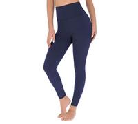 SOFTSAIL Leggings Mujeres Mallas Pantalones De Yoga Elásticos Transpirables Suaves como La Mantequilla con Control De Abdomen De Cintura Alta para Adelgazar Azul Marino S/M