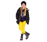 SOFTSAIL Leggings térmicos para niña, de algodón, con forro, para invierno, amarillo, 7 años