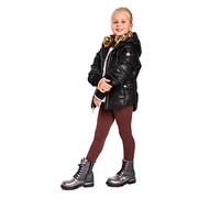 SOFTSAIL Leggings térmicos para niña, de algodón, con forro, para invierno, marrón, 4 años