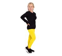 SOFTSAIL Pantalones de invierno cálidos para niños, gruesos, con forro de algodón para niñas, pantalones gruesos y cálidos para días fríos, pantalones térmicos para niños CHILD28, amarillo, 110