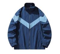Softshelljacke Winter Herren Herren Stehkragen Jacke Loose Light Atmungsaktiv Outdoor Fashion Trend Casual Jacke Jacke Top Sportlich Herren (Blue, L)