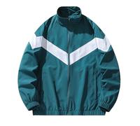 Softshelljacke Winter Herren Herren Stehkragen Jacke Loose Light Atmungsaktiv Outdoor Fashion Trend Casual Jacke Jacke Top Sportlich Herren (Green, L)