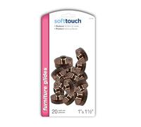 SOFTTOUCH 4770195N Almohadillas de Fieltro Resistentes para Muebles de Madera y Superficies duras, Paquete económico (20 Piezas), marrón, Redondo de 1 1.5 Pulgadas