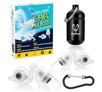 Softvox Tapones para los oídos para aliviar la presión del vuelo, 2 pares, previenen el dolor de oído y reducen el ruido, artículos esenciales de viaje en avión, 100 tapones de silicona reutilizables