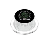 Software Developer Bug Monster It's A Feature PopSockets PopGrip para MagSafe