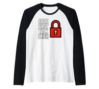 Software Developer Code First Talk Later Camiseta Manga Raglan