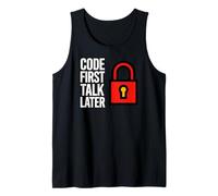 Software Developer Code First Talk Later Camiseta sin Mangas