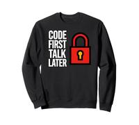 Software Developer Code First Talk Later Sudadera