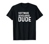 Software Dude Fuentes Desgastadas Back End Full Stack Móvil Camiseta