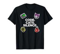 Software Engineer Introvert Code Cats Silence Camiseta