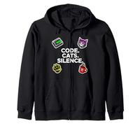 Software Engineer Introvert Code Cats Silence Sudadera con Capucha