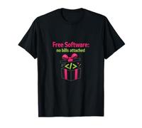 Software Libre Sin Facturas Adjunto Programador Humor Novedad Camiseta