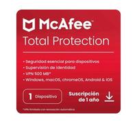Software MCAFEE Total Protection (1 Dispositivo - Windows, macOS, chromeOS, Android e iOS - 1 año - Formato Digital)