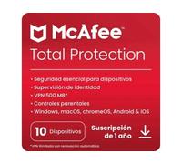 Software MCAFEE Total Protection (10 Dispositivos - Windows, macOS, chromeOS, Android e iOS - 1 año - Formato Digital)
