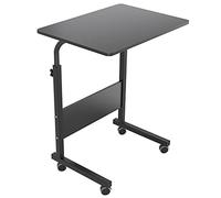 soge 60 x 40 cm Mesa Móvil de Ordenador Portatil con Ruedas, Mesas de Centro,Sofá,Negro,05#1-60BK