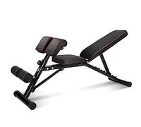 soges Banco de Musculación de Pesas Plegable, Banco de Inclinación de Abdominales Ajustable en Altura, Estación de Entrenamiento de Fuerza para el Hogar, Negro