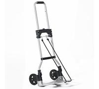 soges Carretilla Plegable Acero con Cuerda Extensora Carro de Mano Portátil para Transporte Retráctil Carro Plegable con Ruedas Equipaje para Hogar Jardín Carga, Maxima 60kg Ferroso