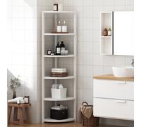 soges Estantería esquinera de 6 niveles, 165 cm de alto, marco de metal, soporte para plantas, expositor de pared, estantería organizadora