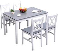 soges Juego de Muebles Comedor con 4 Sillas y Mesa de Comedor de Cocina, Conjunto de Mesa de Comedor de 5 Piezas para Cocina Comedor