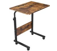 soges Mesas para Ordenador 60 x 40 cm Mesa Móvil de Ordenador Portatil con Ruedas, Sofá Mesa, Mesas de Centro